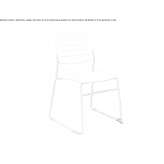 Plastic chair with a sleigh-shaped base, stackable Hodonin