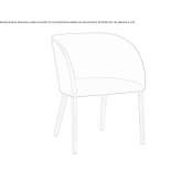Chair with fabric armrests and ash structure Radstadt