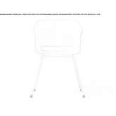 Polypropylene chair with armrests Chalampe