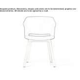 Polypropylene chair with integrated cushion Chalampe