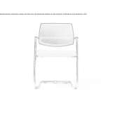 Fabric reception chair on cantilevers with armrests Gageni