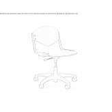 Chair with a 5-star base on wheels Forette