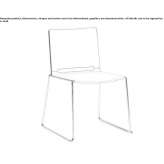 Plastic chair based on sled with connecting device Sveg