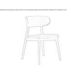 Stackable beech chair with integrated cushion Heyburn