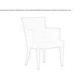 Fabric chair with armrests Buxted