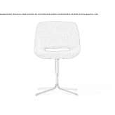 Chair upholstered in fabric with a 4-star base Bargemon