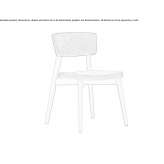 Upholstered beech chair with open backrest and stackable Heyburn