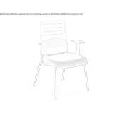Plastic chair with armrests Chantome