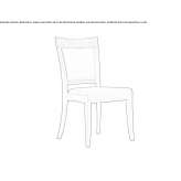 Fabric chair with open backrest and stackable Logrosan