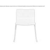 Reception chair with a sleigh-shaped base Orillia