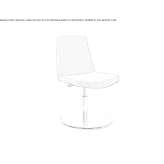 Upholstered chair with adjustable height Felitto