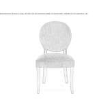 A medallion-shaped fabric chair Poll