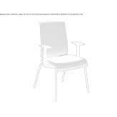 Upholstered chair with armrests Chantome