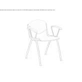 A chair with armrests that can be stacked Forette