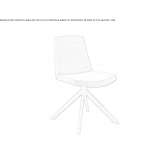 Upholstered trestle chair Felitto