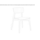 Beech chair with open backrest, stackable Heyburn