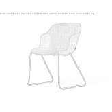 Fabric chair based on a sleigh with armrests Chalampe