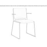 Fabric chair with stackable armrests Sveg