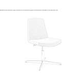 Upholstered chair with a four-arm base Felitto