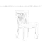 Stackable beech chair with integrated cushion Logrosan