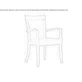 Fabric chair with stackable armrests Logrosan