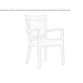 Fabric chair with stackable armrests Logrosan