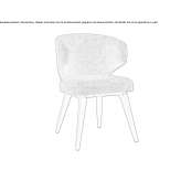 Fabric chair Pizzano