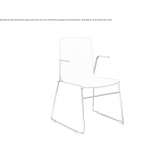 Stackable chair on a sled base with armrests Amashca