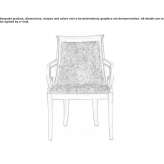 Chair upholstered in fabric with armrests Jatiel