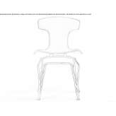 Chair upholstered with tanned leather Anguil