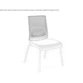Chair upholstered with mesh Chantome