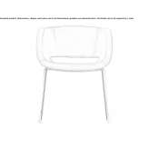 Reception chair with a sleigh-shaped base Sebring
