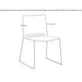Plastic chair based on a sled with armrests Sveg