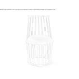 Beech chair with integrated cushion Tibeni