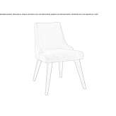 Chair upholstered with fabric Valff