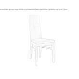 Beech chair with high backrest Zaragoza
