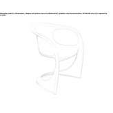 Cantilever chair with armrests Zabnica