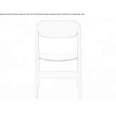 Folding beech chair Linthal