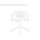Height-adjustable chair with armrests and 4-star base Selmer