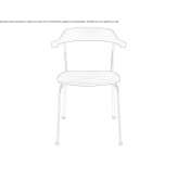 Stackable walnut chair Linthal