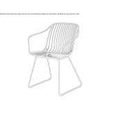 Powder-coated steel chair with armrests Catoosa