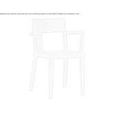 Solid wood chair with stackable armrests Barcani