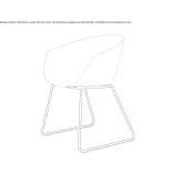 Chair with a steel sled-shaped base Kirkby