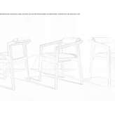 Walnut chair with armrests Cahul
