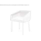 Upholstered chair with armrests Selmer