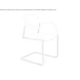 Reception chair on a cantilever, stackable Magrath
