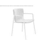 Chair upholstered in fabric with armrests Meyssac