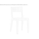 Solid wood chair that can be stacked Barcani