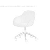 Swivel chair with five-star base "Office" Moonah