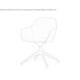 Swivel chair with 4-star base "Office" Moonah